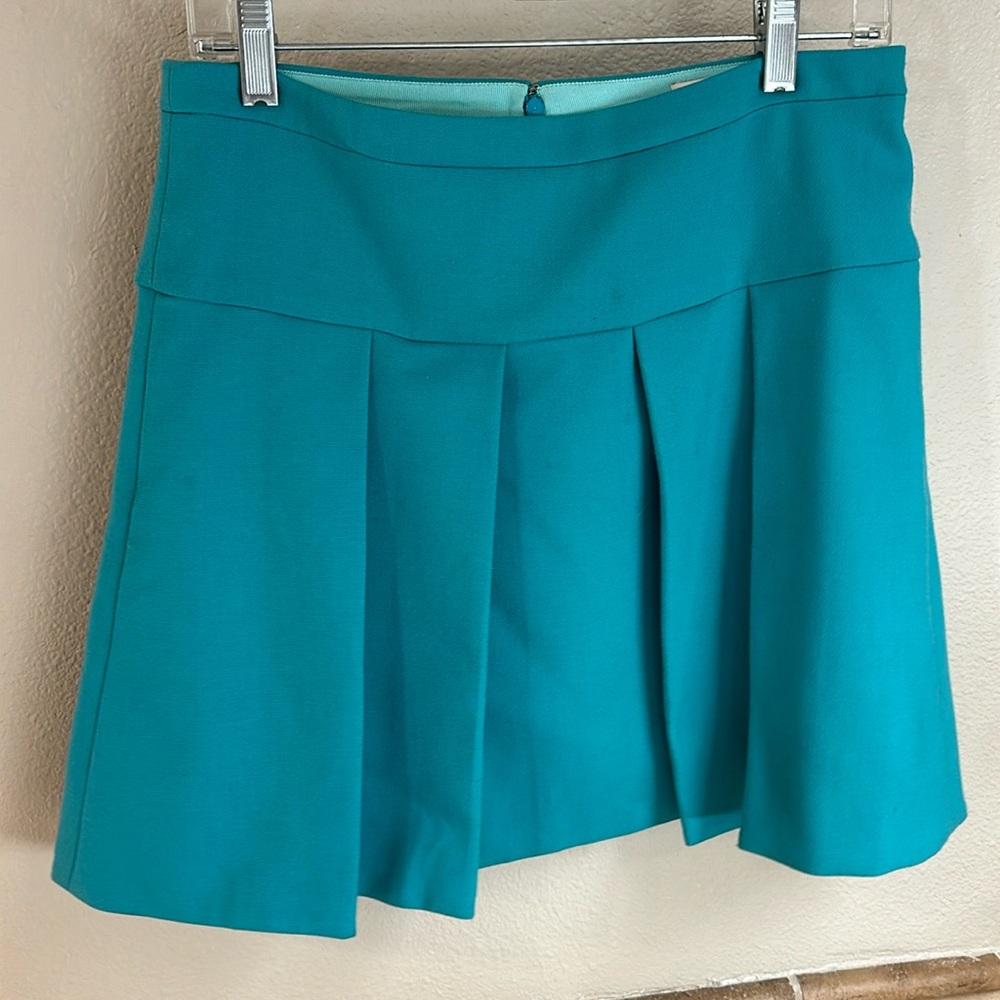 J.CREW size 6 teal lined skirt